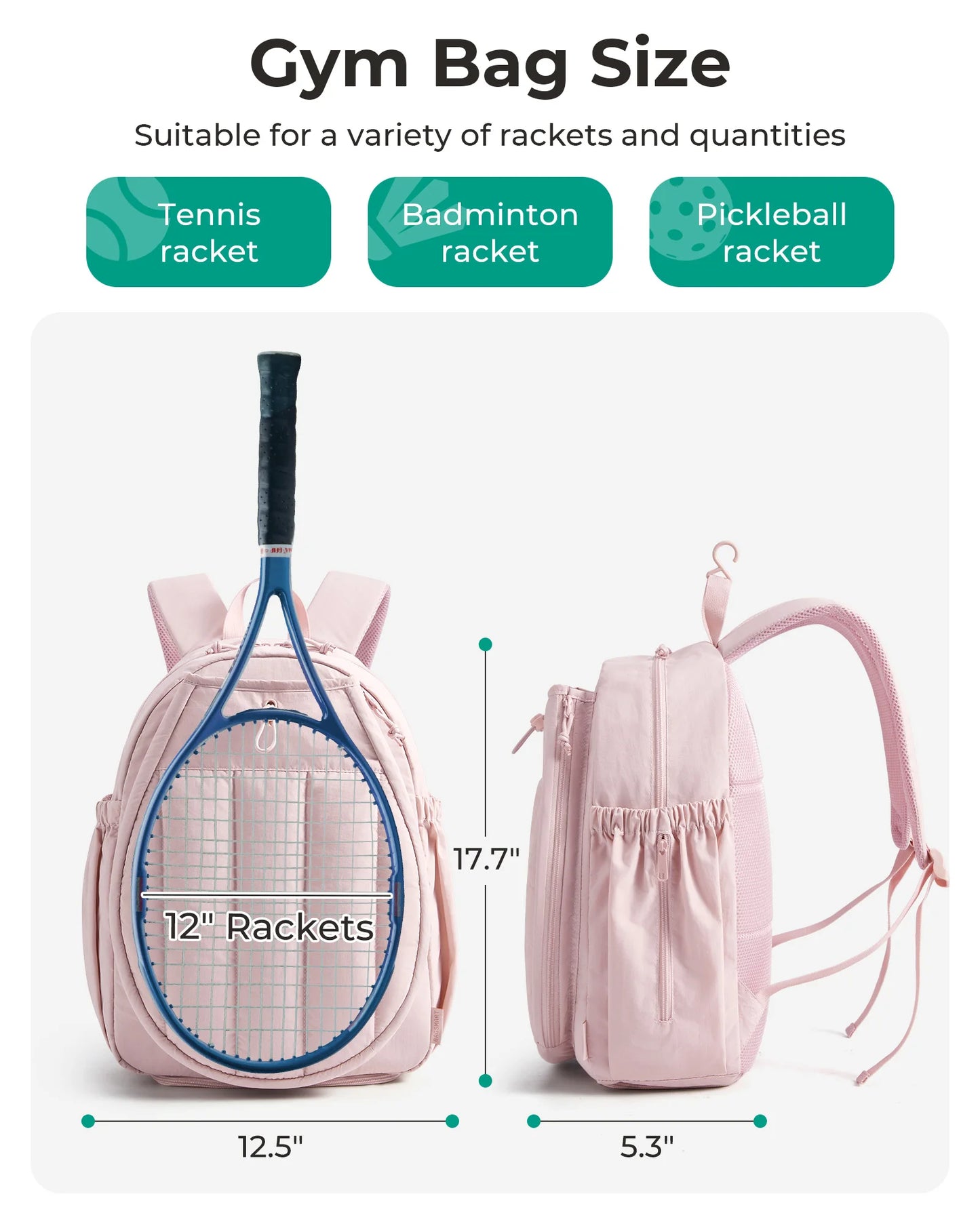Sac à dos sport femme – Tennis, Gym & Quotidien avec compartiment chaussures