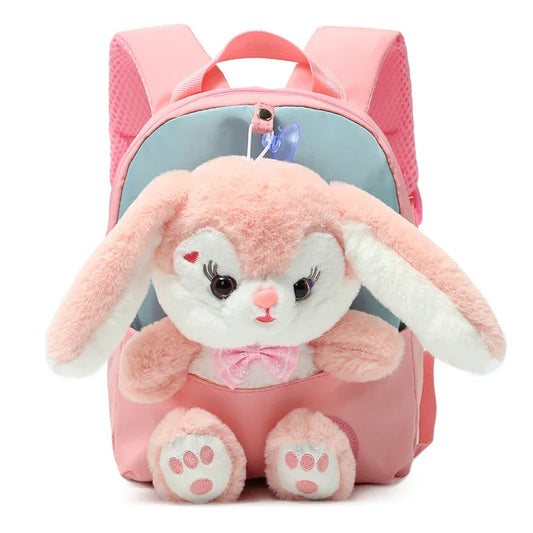Sac à dos lapin en peluche pour enfants — mignon, doux et parfait pour la maternelle