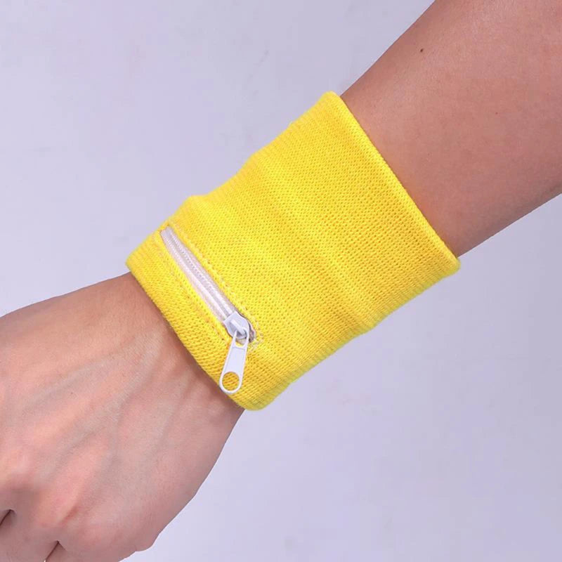 Bracelet Sport avec Pochette Zippée – Rangement Clés & Carte pour Course et Basketball