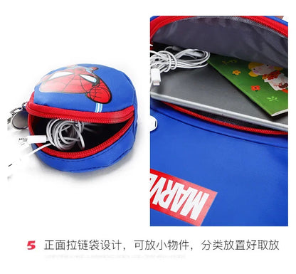 Spider-Man Kids' Backpack — ergonomic, cartoon, ages 4-13