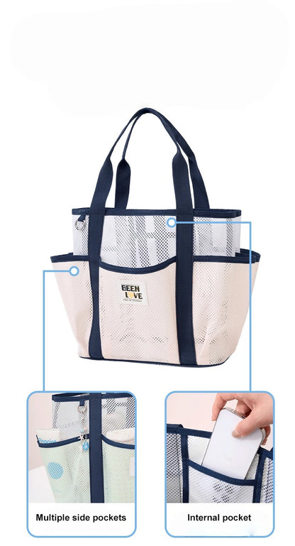 Sac de Plage et Gym en Maille – Grande Capacité, Portable, Idéal Piscine et Voyage