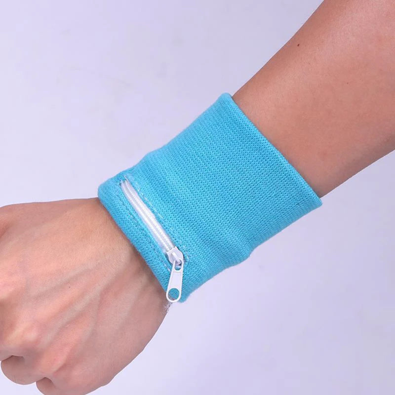Bracelet Sport avec Pochette Zippée – Rangement Clés & Carte pour Course et Basketball