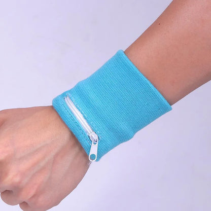 Bracelet Sport avec Pochette Zippée – Rangement Clés & Carte pour Course et Basketball