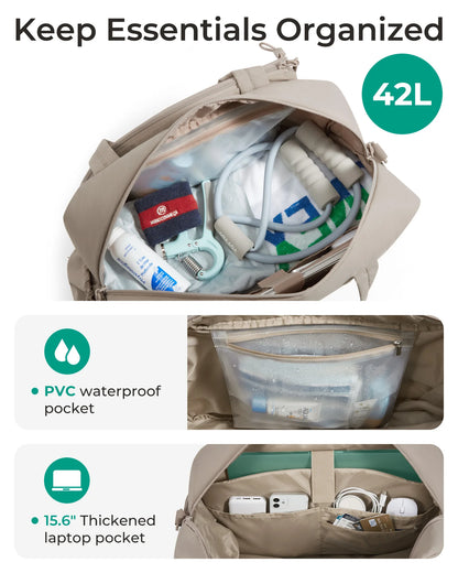 Sac de sport femme 35L – Tennis, Pickleball, Badminton, Gym & Voyage avec compartiment chaussures