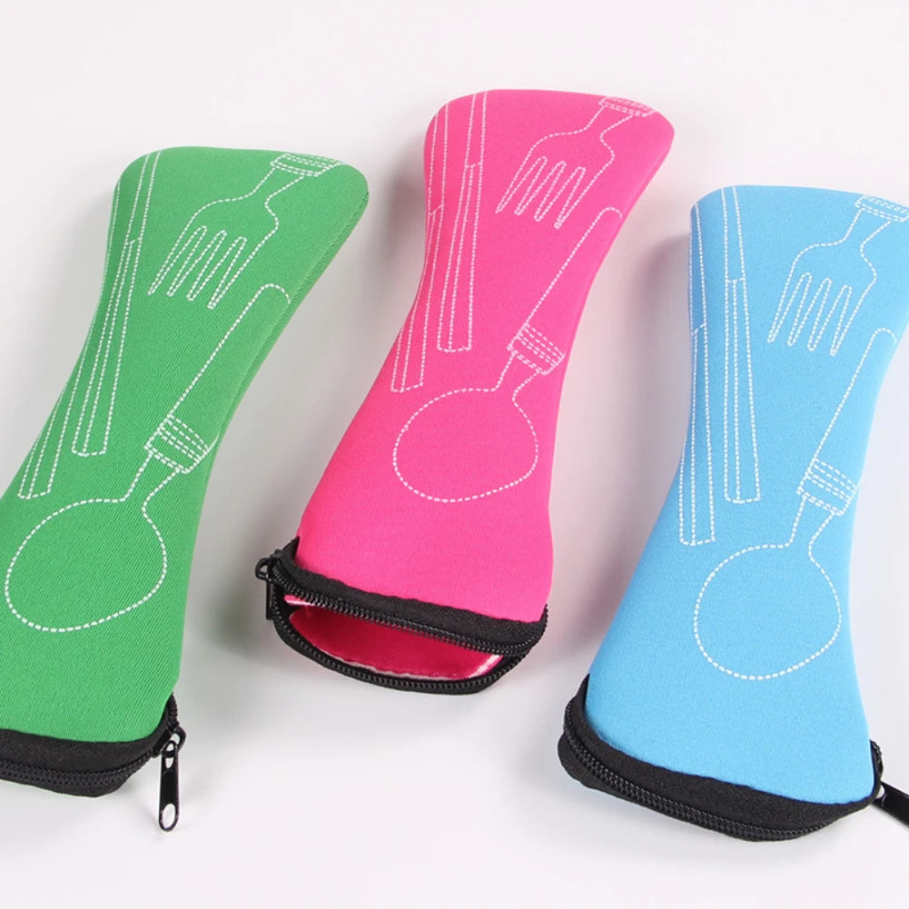Portable Fabric Cutlery Pouch – Travel & Picnic Cutlery Storage
