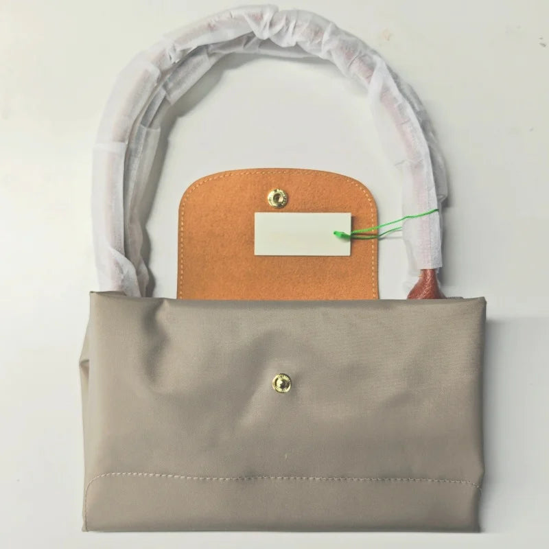 Foldable Embroidered Nylon Hobo Bag – Women's Shoulder Bag, Lightweight & Chic