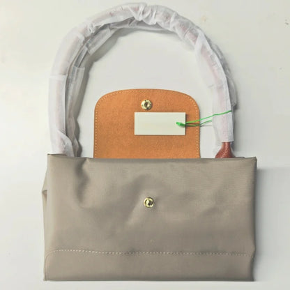 Foldable Embroidered Nylon Hobo Bag – Women's Shoulder Bag, Lightweight & Chic