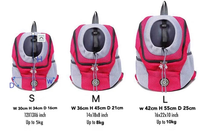 Sac à Dos Transporteur Chien & Chat – Mesh Respirant | Balade, Moto & Vélo | Tailles S, M & L