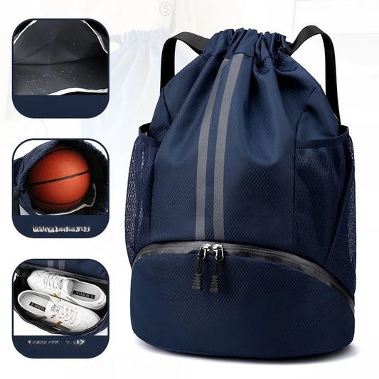 Sac de sport à cordon – Séparation sec/humide, natation, basketball & fitness