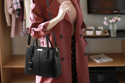 Women's PU Leather Tote Bag - Large, Shoulder & Crossbody