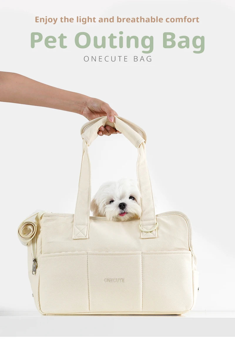 Sac de Transport pour Animaux – Chats & Petits Chiens, Coton Doux, Bandoulière