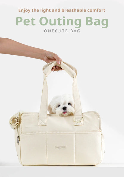 Sac de Transport pour Animaux – Chats & Petits Chiens, Coton Doux, Bandoulière