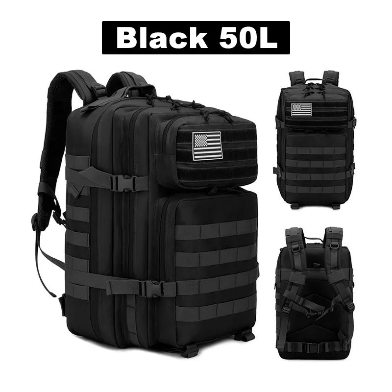 50L Waterproof Tactical Backpack - Large Capacity Multifunction | Travel, Hiking & Outdoor Sports | Unisex