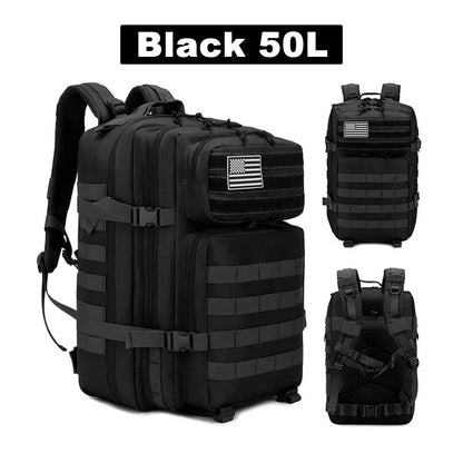 50L Waterproof Tactical Backpack - Large Capacity Multifunction | Travel, Hiking & Outdoor Sports | Unisex