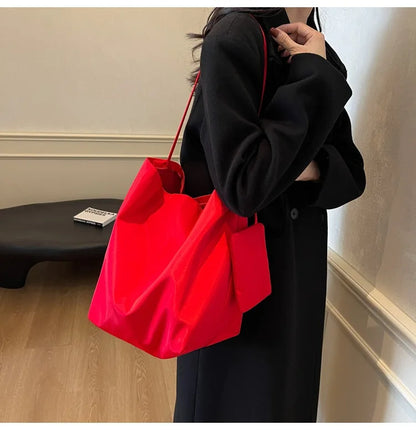Sac Seau Fourre-Tout Minimaliste – Grande Capacité, Style Rétro pour Femme