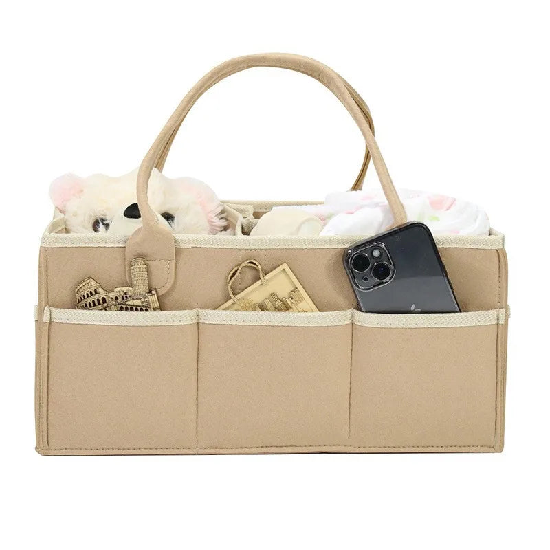Felt Diaper Caddy – Large Capacity, Toy and Diaper Storage