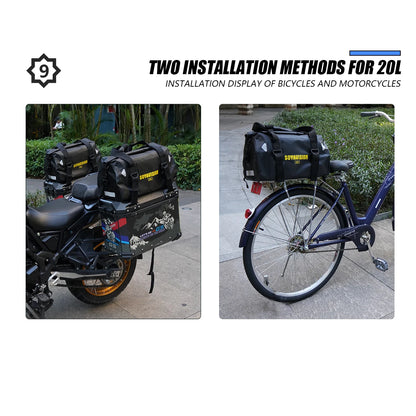 Waterproof Motorcycle Tail Bag - 20L to 100L
