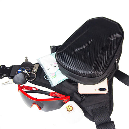 Waterproof Motorcycle Drop Leg Bag – Hard EVA Shell, Reflective