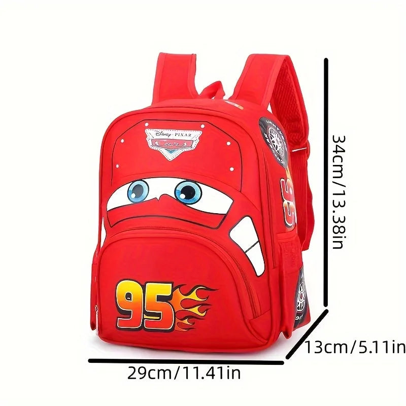 Sac à Dos Maternelle Enfant Cartoon Voiture – Mignon et Casual (34×29×13 cm)