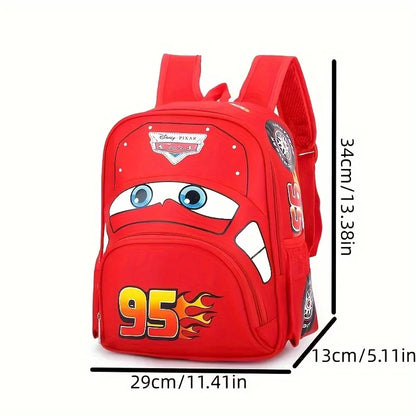 Sac à Dos Maternelle Enfant Cartoon Voiture – Mignon et Casual (34×29×13 cm)