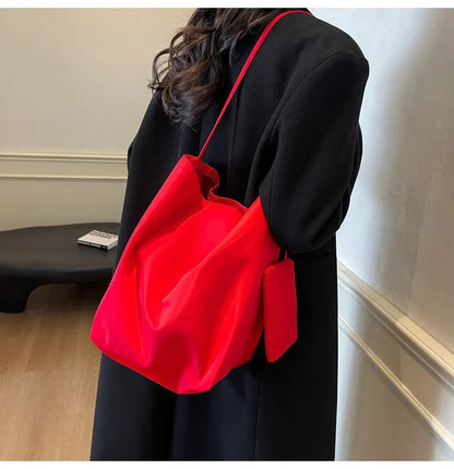 Sac Seau Fourre-Tout Minimaliste – Grande Capacité, Style Rétro pour Femme