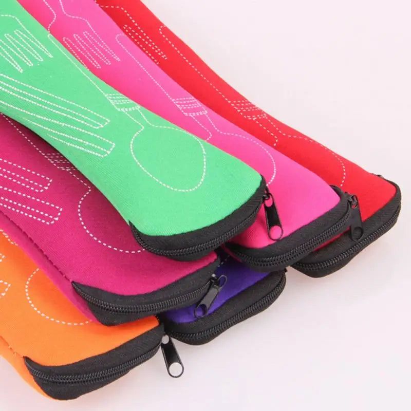 Portable Fabric Cutlery Pouch – Travel & Picnic Cutlery Storage