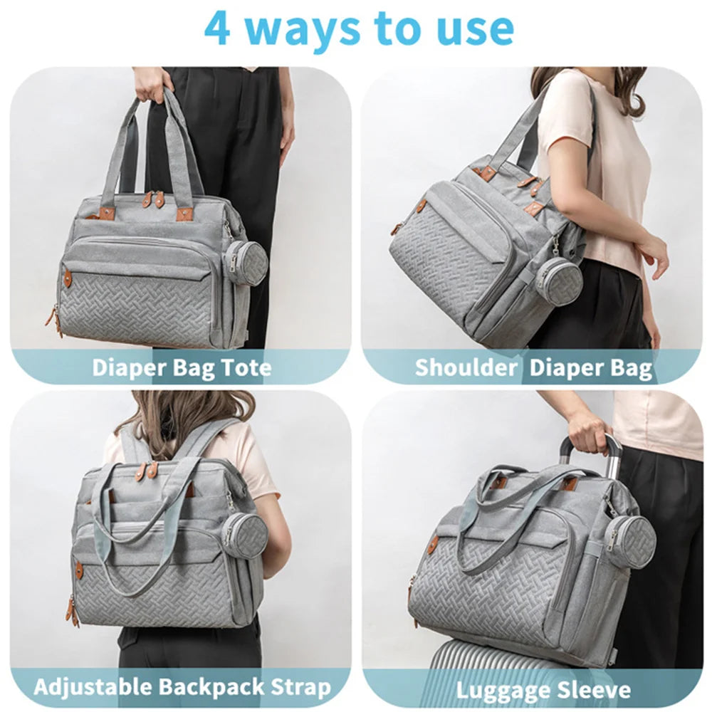 Multifunction Diaper Bag for Mom & Dad – Backpack & Shoulder Bag | Shoe Compartment | Large Capacity