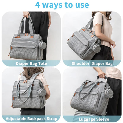 Multifunction Diaper Bag for Mom & Dad – Backpack & Shoulder Bag | Shoe Compartment | Large Capacity
