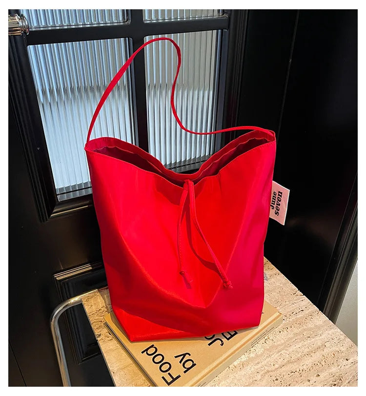 Sac Seau Fourre-Tout Minimaliste – Grande Capacité, Style Rétro pour Femme