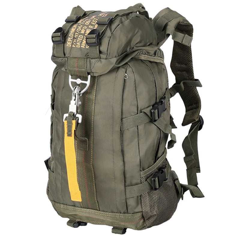 Military Tactical Backpack 20L Parachute Style – Waterproof Nylon | 10 Pockets | Hiking, Hunting & Travel | Black, Green, Gray