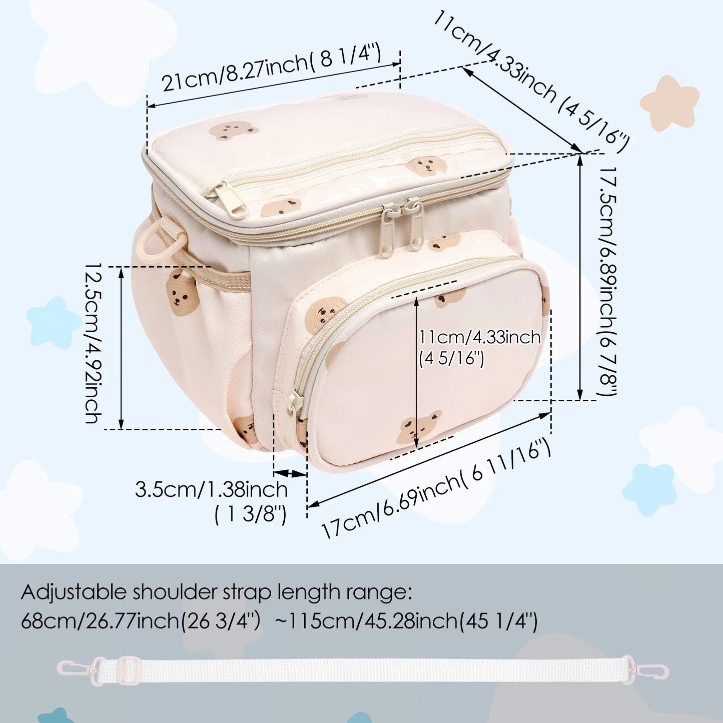 Panier Vélo Enfant – Sac de Guidon Multi-Poches pour Trottinette et Vélo