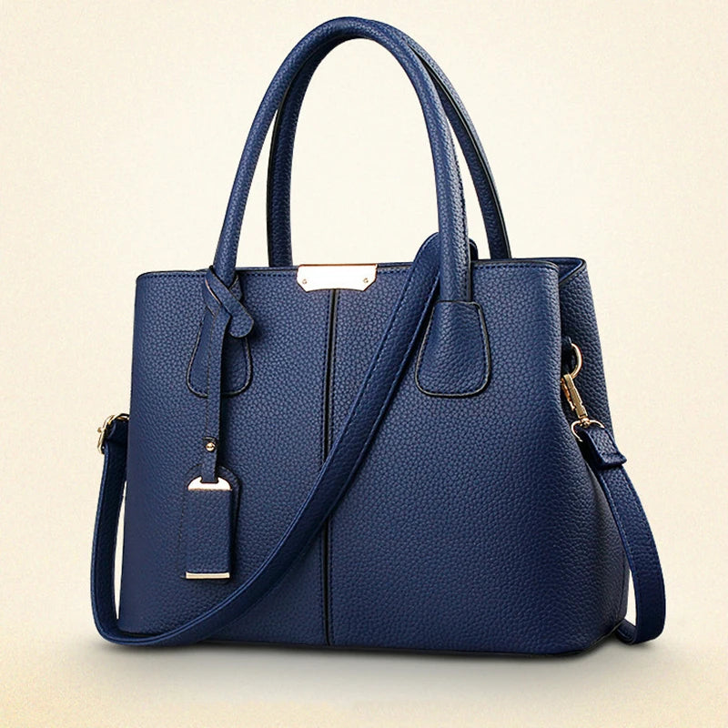 Women's PU Leather Tote Bag - Large, Shoulder & Crossbody