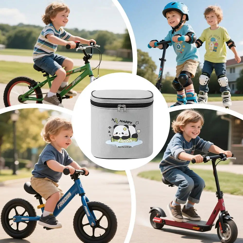 Sacoche de Guidon Vélo Enfant – Multi-Poches, Réfléchissante, Libération Rapide