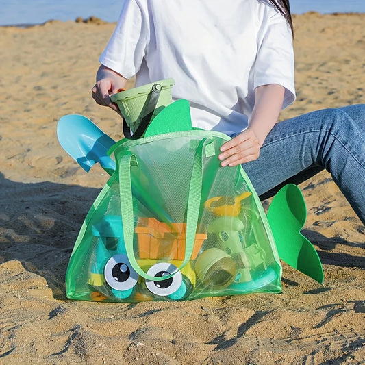 Sac de Plage Filet Famille – Grande Capacité, Jouets, Coquillages et Essentiels Vacances
