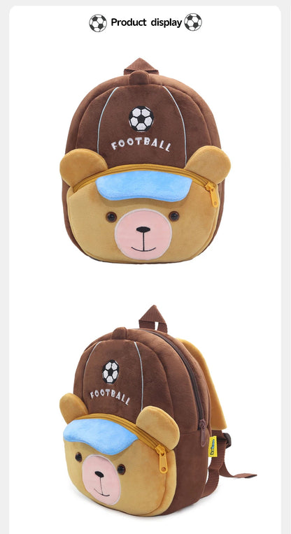 Mini Sac à Dos Peluche Enfant – Animaux Sportifs Cartoon | Fille & Garçon | 1 à 4 Ans | 9 Motifs Rigolos