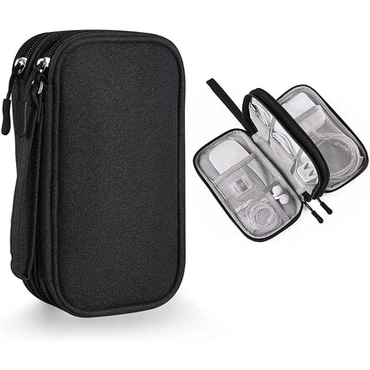 Pochette Organisateur de Câbles – Double ou Simple Couche, Imperméable & Compacte