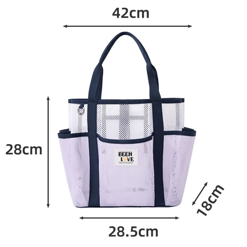 Sac de Plage et Gym en Maille – Grande Capacité, Portable, Idéal Piscine et Voyage