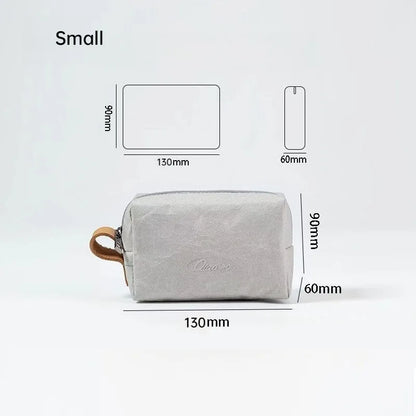Trousse de maquillage écologique en papier kraft – Imperméable & Doublure douce