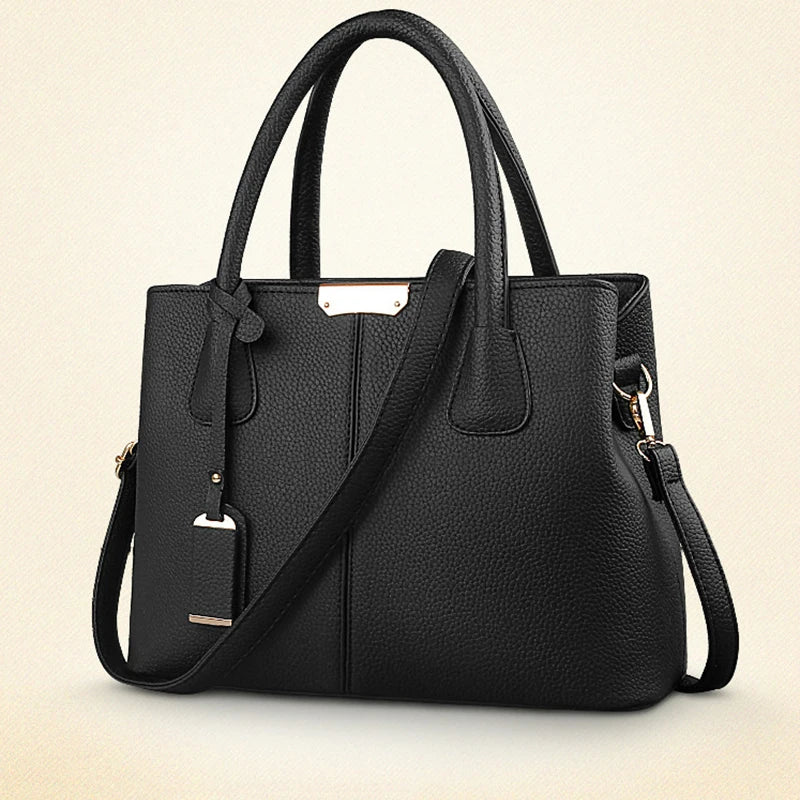 Women's PU Leather Tote Bag - Large, Shoulder & Crossbody