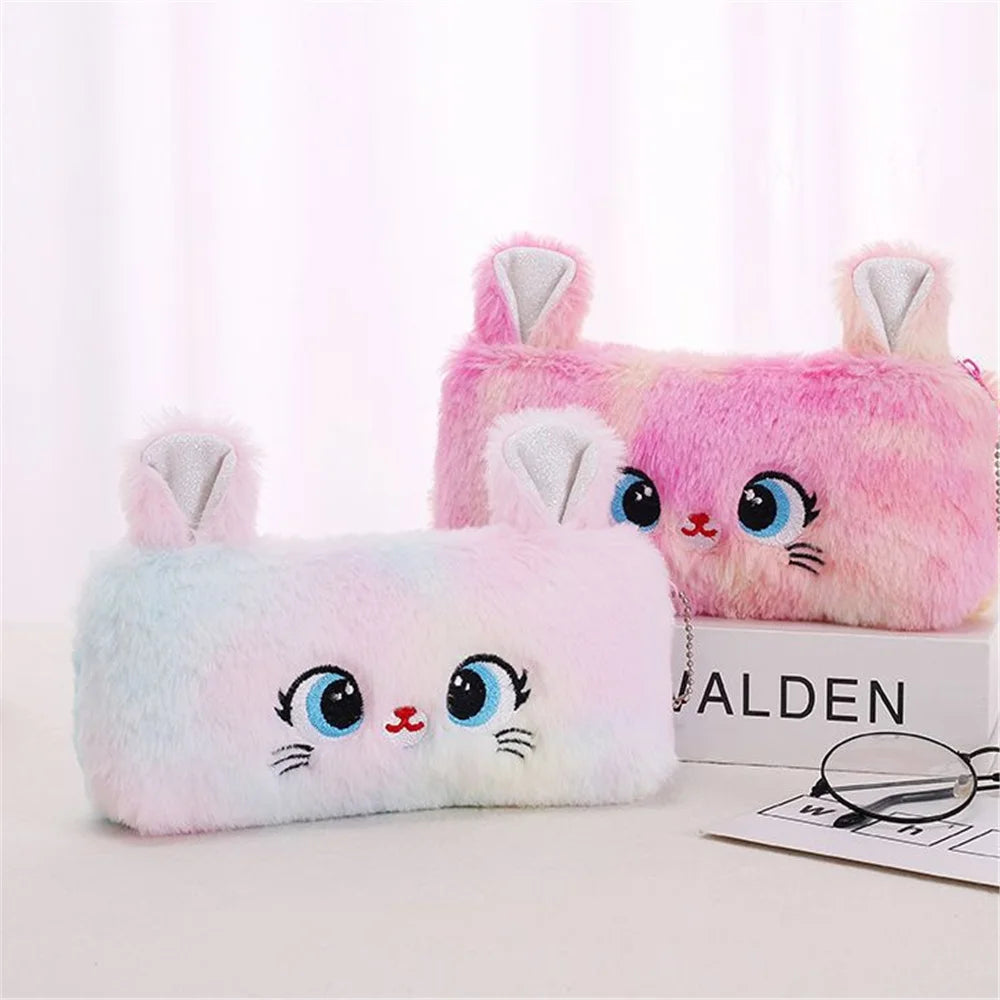 Porte-Monnaie Chat avec Porte-Clés – Design Aléatoire, ~20 cm