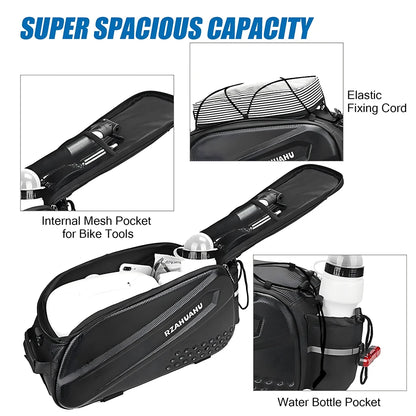 Rear Bike Pannier - Large Capacity, Foldable & Waterproof