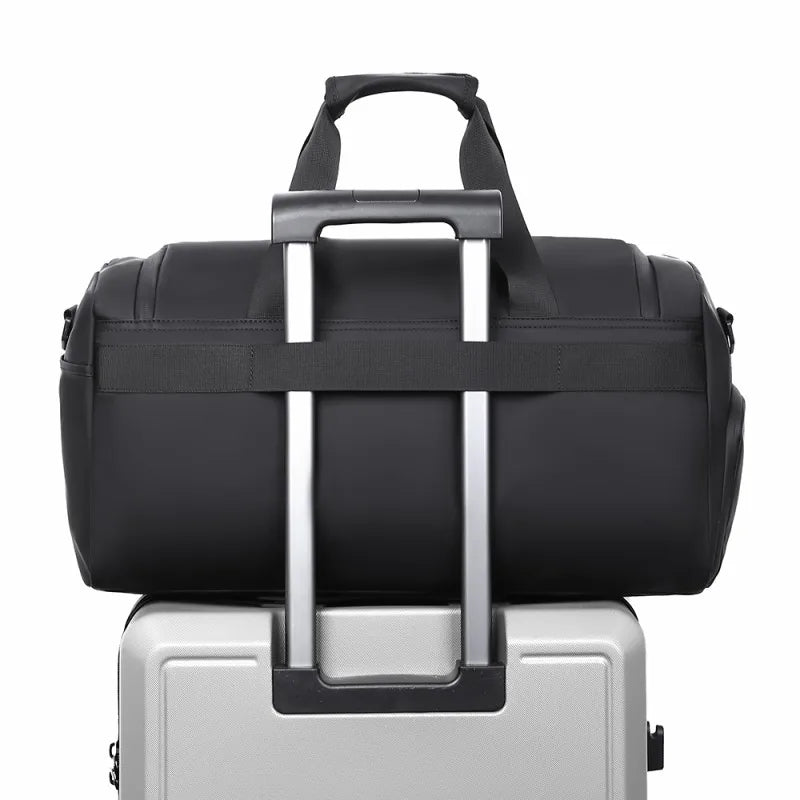 PU Travel Bag – Large Capacity, Multi-Compartment & Shoe Storage