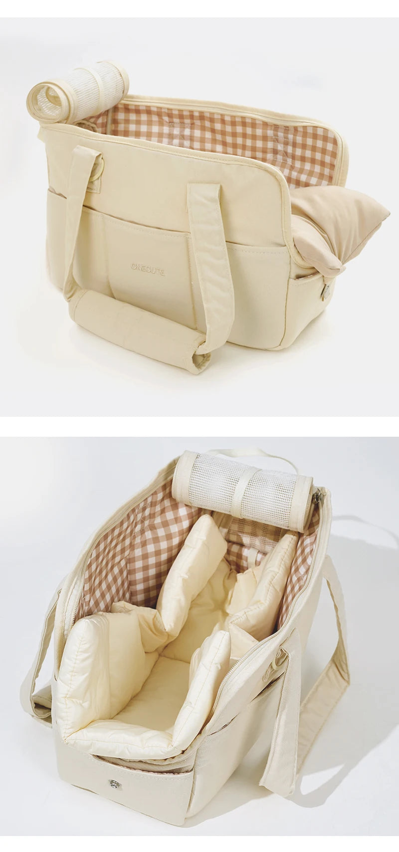 Sac de Transport pour Animaux – Chats & Petits Chiens, Coton Doux, Bandoulière