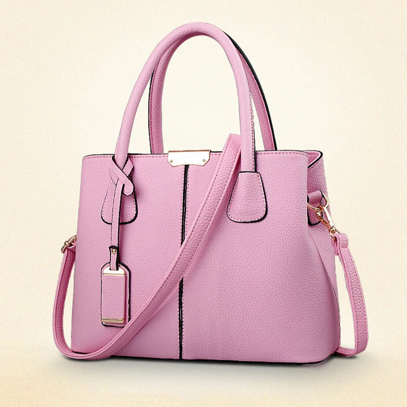 Women's PU Leather Tote Bag - Large, Shoulder & Crossbody