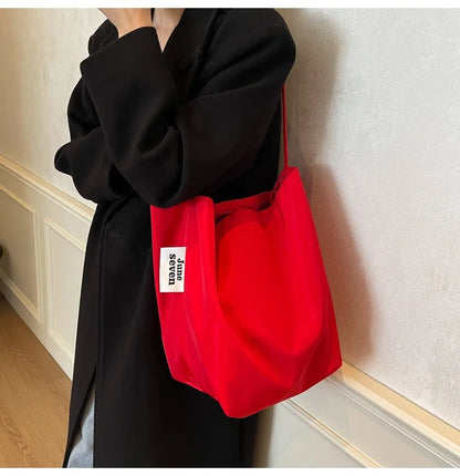 Sac Seau Fourre-Tout Minimaliste – Grande Capacité, Style Rétro pour Femme