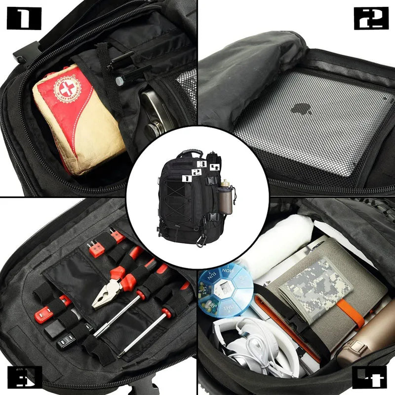 60L Waterproof Tactical Military Backpack – MOLLE System | Hiking, Camping & Hunting | 8 Colors