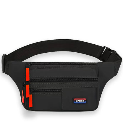 Waterproof Sports Fanny Pack — Unisex, multi-pocket, ideal for hiking and running