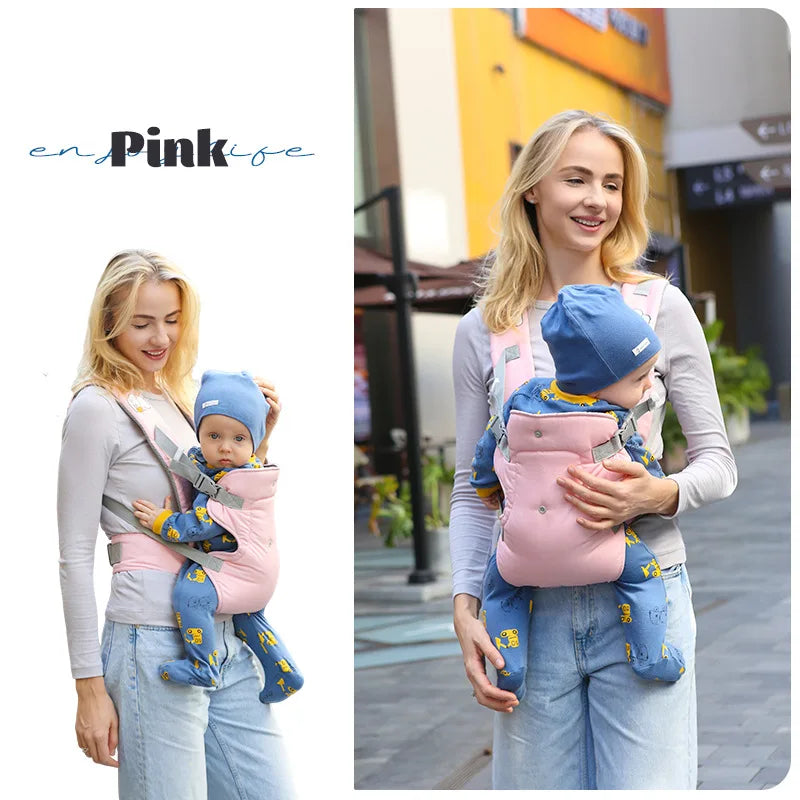 Sangle de Portage Bébé 4-en-1 – Coussin & Sangle Convertible en Siège | Face à Face & Face au Monde | 0–2 Ans