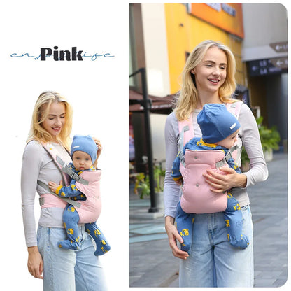 Sangle de Portage Bébé 4-en-1 – Coussin & Sangle Convertible en Siège | Face à Face & Face au Monde | 0–2 Ans