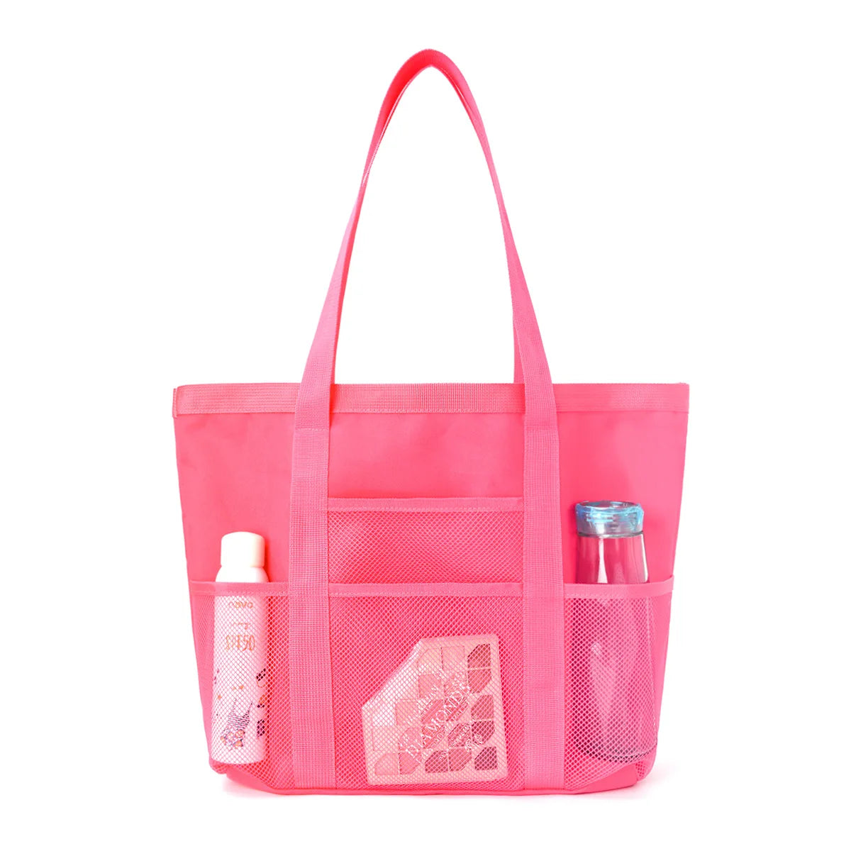 Large Capacity Mesh Beach Bag – Multifunctional | Pool & Travel Shoulder Bag | Swimsuit Storage | 8 Colors